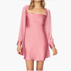 NWT WeWoreWhat Puff Sleeve Cowl Dress